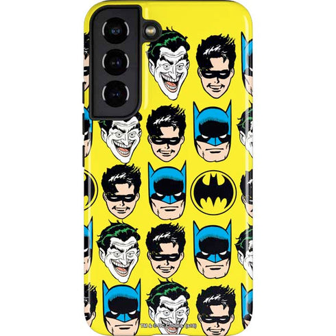 DC Comics Batman Vintage Character Pattern - Joker and Robin Galaxy S22 Pro Case