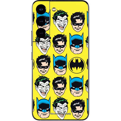 DC Comics Batman Vintage Character Pattern - Joker and Robin Galaxy S22 Skin