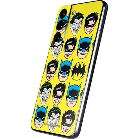 DC Comics Batman Vintage Character Pattern - Joker and Robin Galaxy S22 Skin