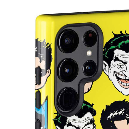 DC Comics Batman Vintage Character Pattern - Joker and Robin Galaxy S22 Ultra Pro Case