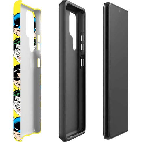 DC Comics Batman Vintage Character Pattern - Joker and Robin Galaxy S22 Ultra Pro Case