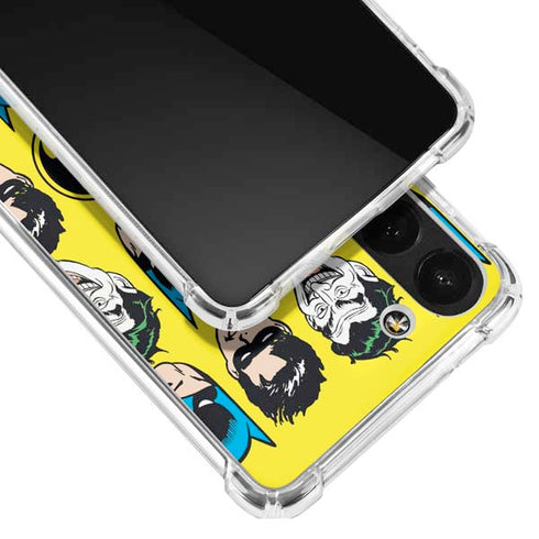 DC Comics Batman Vintage Character Pattern - Joker and Robin Galaxy S23 Clear Case