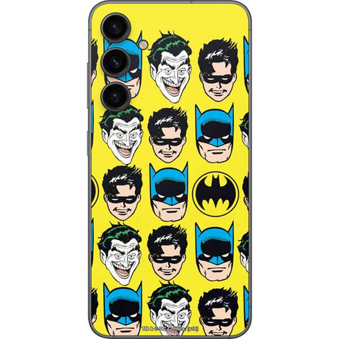 DC Comics Batman Vintage Character Pattern - Joker and Robin Galaxy S23 FE Skin