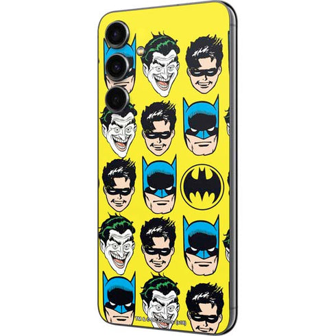 DC Comics Batman Vintage Character Pattern - Joker and Robin Galaxy S23 FE Skin