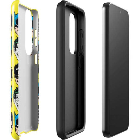 DC Comics Batman Vintage Character Pattern - Joker and Robin Galaxy S23 Plus Pro Case
