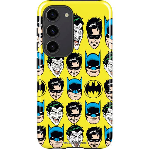DC Comics Batman Vintage Character Pattern - Joker and Robin Galaxy S23 Pro Case