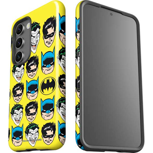 DC Comics Batman Vintage Character Pattern - Joker and Robin Galaxy S23 Pro Case