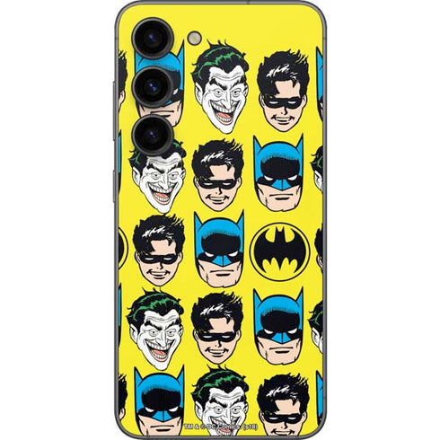 DC Comics Batman Vintage Character Pattern - Joker and Robin Galaxy S23 Skin