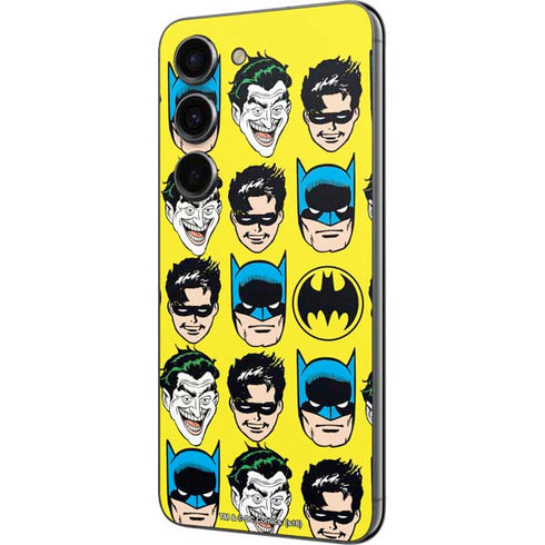 DC Comics Batman Vintage Character Pattern - Joker and Robin Galaxy S23 Skin