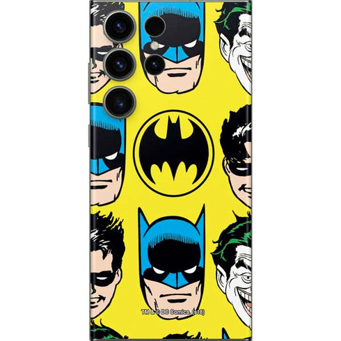 DC Comics Batman Vintage Character Pattern - Joker and Robin Galaxy S23 Ultra Skin
