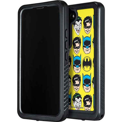 DC Comics Batman Vintage Character Pattern - Joker and Robin Galaxy S23 Waterproof Case