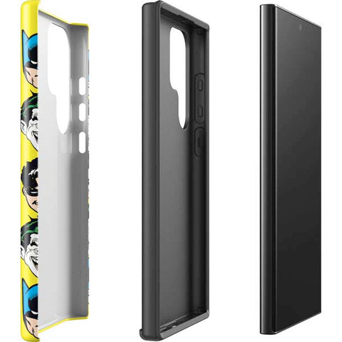 DC Comics Batman Vintage Character Pattern - Joker and Robin Galaxy S24 Ultra Impact Case