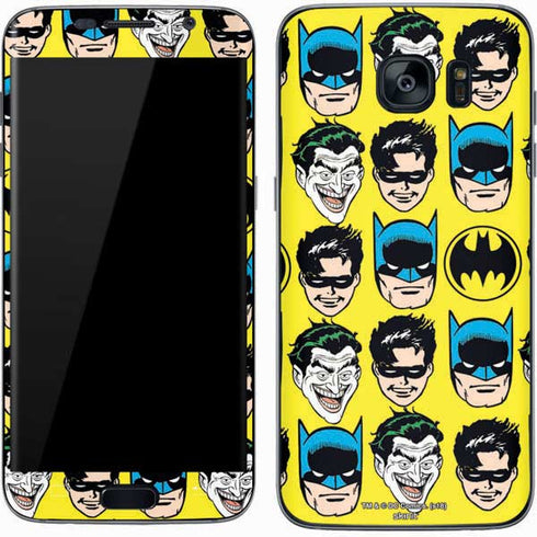 DC Comics Batman Vintage Character Pattern - Joker and Robin Galaxy S7 Skin
