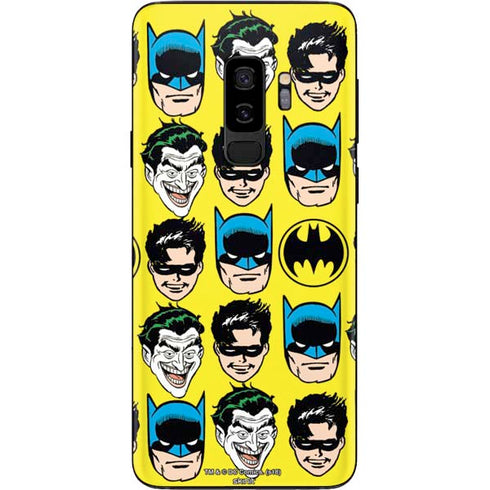 DC Comics Batman Vintage Character Pattern - Joker and Robin Galaxy S9 Plus Skin