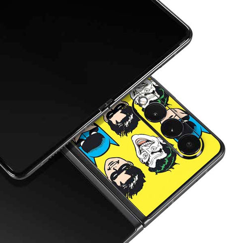 DC Comics Batman Vintage Character Pattern - Joker and Robin Galaxy Z Fold3 5G Skin