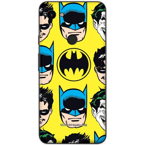 DC Comics Batman Vintage Character Pattern - Joker and Robin Google Pixel 3a XL Skin