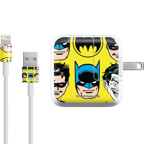 DC Comics Batman Vintage Character Pattern - Joker and Robin iPad Charger (10W USB) Skin