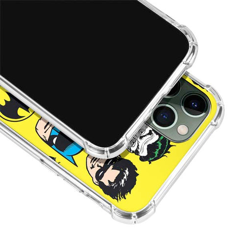 DC Comics Batman Vintage Character Pattern - Joker and Robin iPhone 11 Pro Max Clear Case