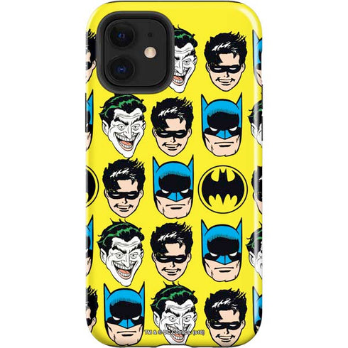 DC Comics Batman Vintage Character Pattern - Joker and Robin iPhone 12 Impact Case