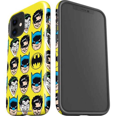 DC Comics Batman Vintage Character Pattern - Joker and Robin iPhone 12 Mini Impact Case