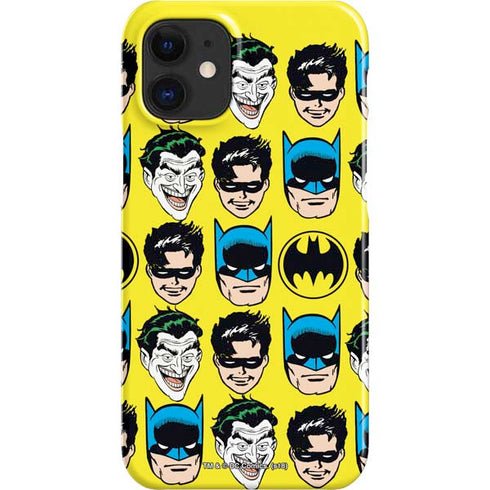DC Comics Batman Vintage Character Pattern - Joker and Robin iPhone 12 Mini Lite Case