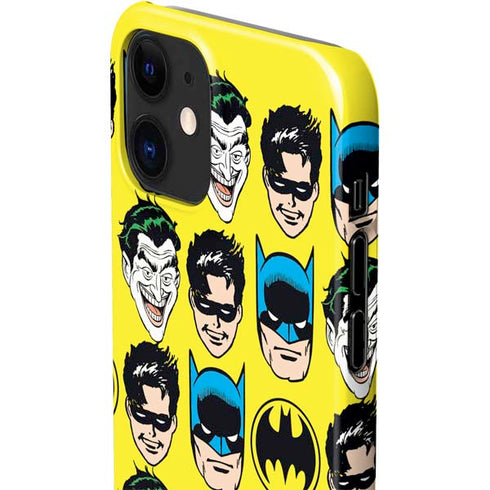 DC Comics Batman Vintage Character Pattern - Joker and Robin iPhone 12 Mini Lite Case