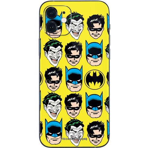 DC Comics Batman Vintage Character Pattern - Joker and Robin iPhone 12 Mini Skin