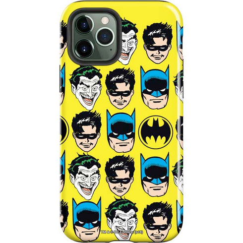 DC Comics Batman Vintage Character Pattern - Joker and Robin iPhone 12 Pro Impact Case