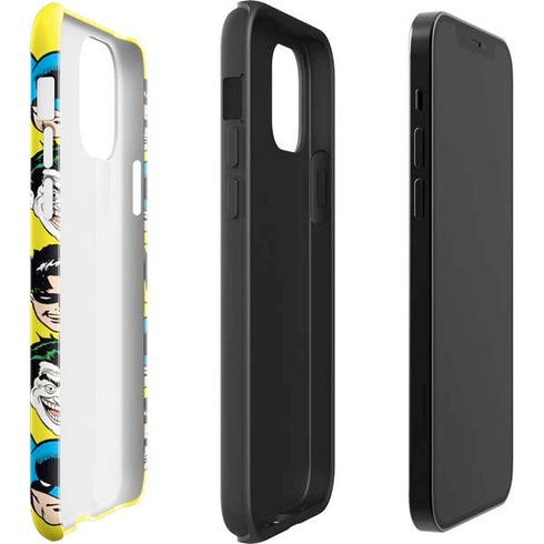 DC Comics Batman Vintage Character Pattern - Joker and Robin iPhone 12 Pro Impact Case