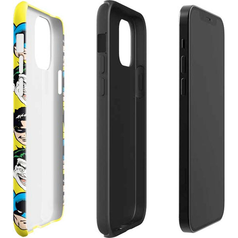 DC Comics Batman Vintage Character Pattern - Joker and Robin iPhone 12 Pro Max Impact Case