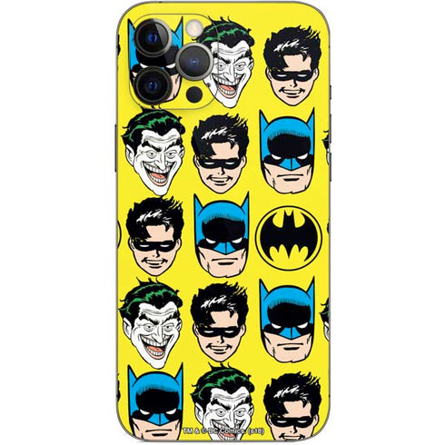 DC Comics Batman Vintage Character Pattern - Joker and Robin iPhone 12 Pro Max Skin