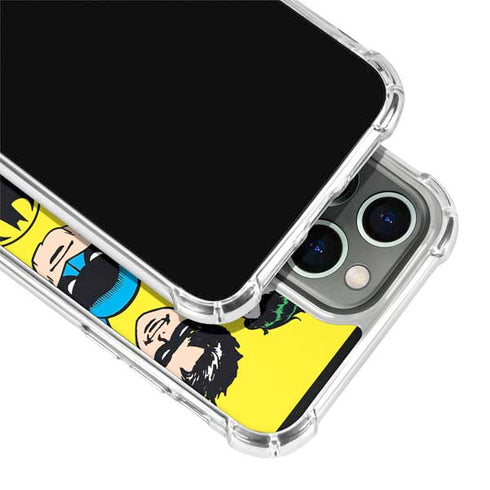 DC Comics Batman Vintage Character Pattern - Joker and Robin iPhone 13 Pro Max Clear Case
