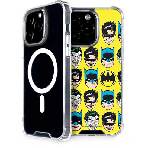 DC Comics Batman Vintage Character Pattern - Joker and Robin iPhone 15 Pro MagSafe Case