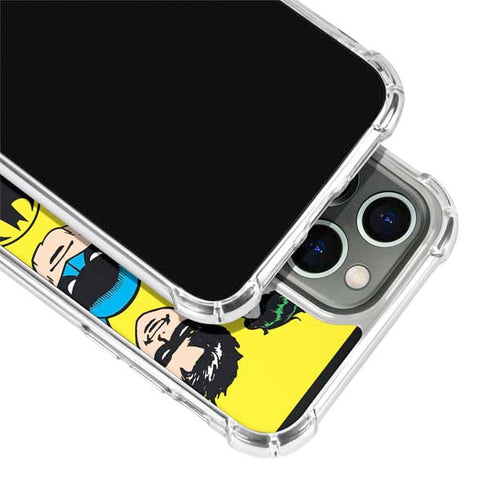 DC Comics Batman Vintage Character Pattern - Joker and Robin iPhone 15 Pro Max Clear Case