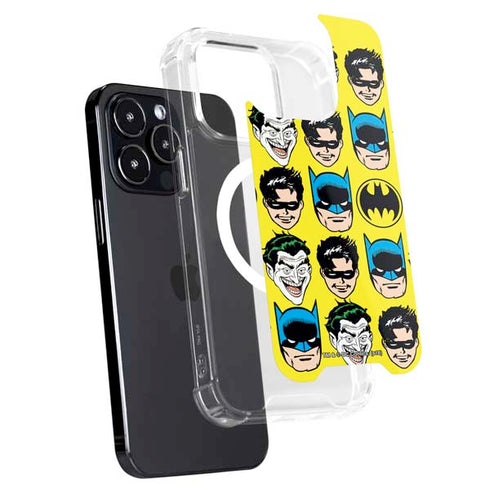 DC Comics Batman Vintage Character Pattern - Joker and Robin iPhone 14 Pro Max MagSafe Case