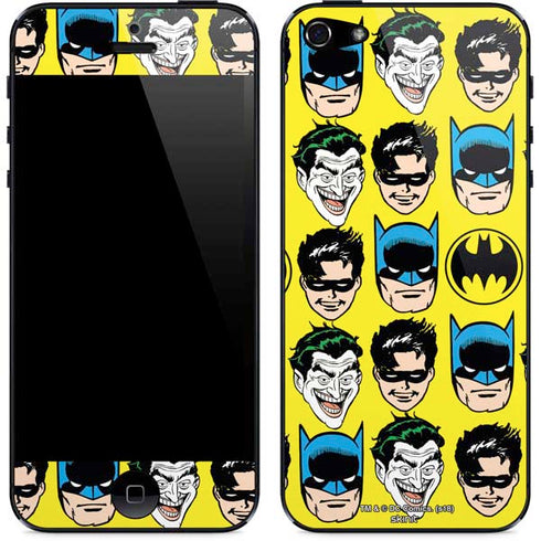 DC Comics Batman Vintage Character Pattern - Joker and Robin iPhone 5/5s/5SE Skin