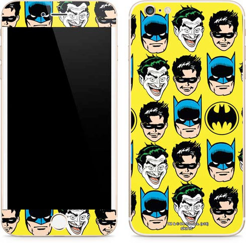 DC Comics Batman Vintage Character Pattern - Joker and Robin iPhone 6/6s Plus Skin