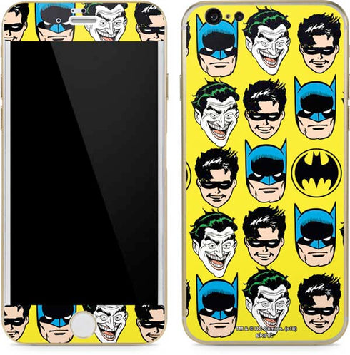 DC Comics Batman Vintage Character Pattern - Joker and Robin iPhone 6/6s Skin