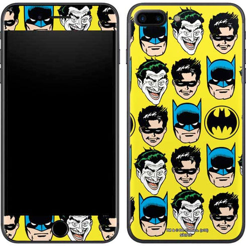 DC Comics Batman Vintage Character Pattern - Joker and Robin iPhone 8 Plus Skin
