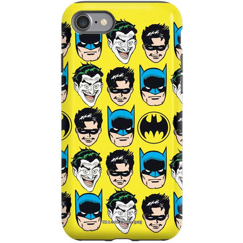 DC Comics Batman Vintage Character Pattern - Joker and Robin iPhone SE (2nd & 3rd Gen) Pro Case