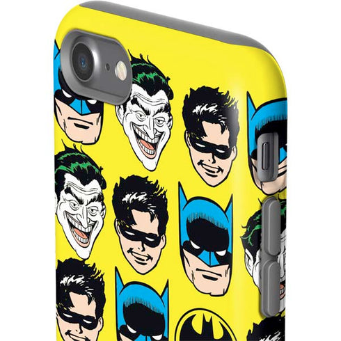 DC Comics Batman Vintage Character Pattern - Joker and Robin iPhone SE (2nd & 3rd Gen) Pro Case