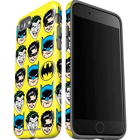 DC Comics Batman Vintage Character Pattern - Joker and Robin iPhone SE (2nd & 3rd Gen) Pro Case