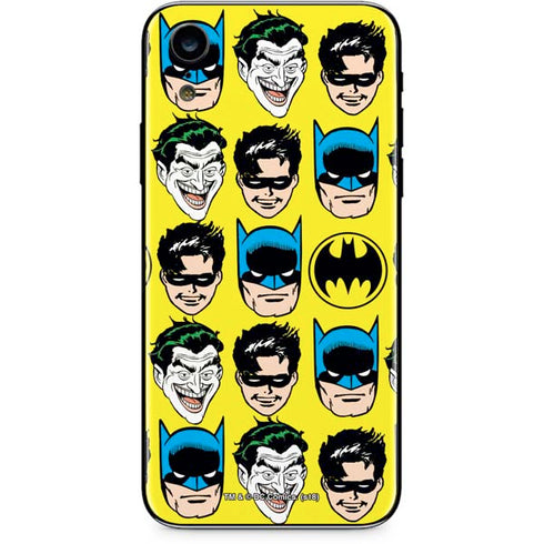 DC Comics Batman Vintage Character Pattern - Joker and Robin iPhone XR Skin