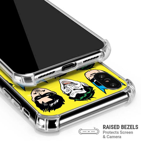 DC Comics Batman Vintage Character Pattern - Joker and Robin iPhone XS Max Clear Case
