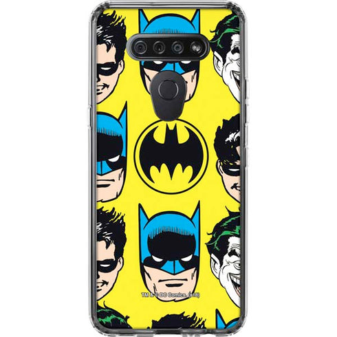 DC Comics Batman Vintage Character Pattern - Joker and Robin LG K51/Q51 Clear Case