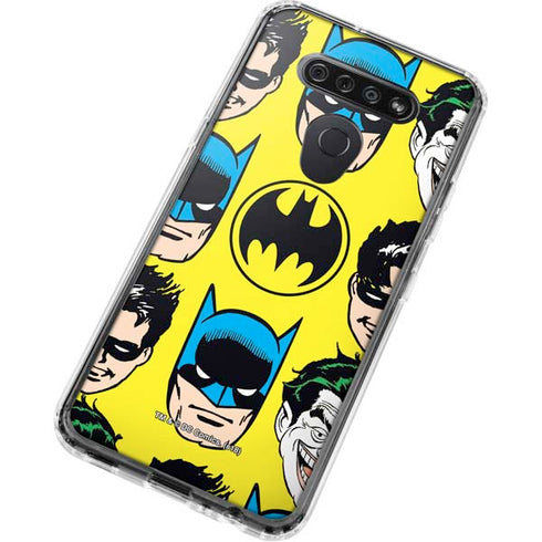 DC Comics Batman Vintage Character Pattern - Joker and Robin LG K51/Q51 Clear Case