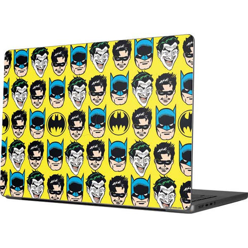 DC Comics Batman Vintage Character Pattern - Joker and Robin MacBook Pro 14in (2021-24) Skin