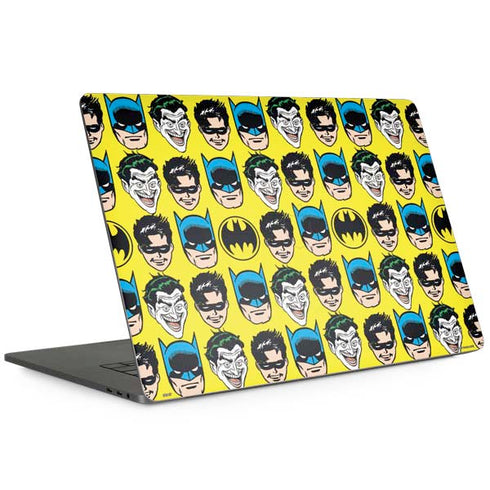 DC Comics Batman Vintage Character Pattern - Joker and Robin Apple MacBook Pro 15-inch Skin