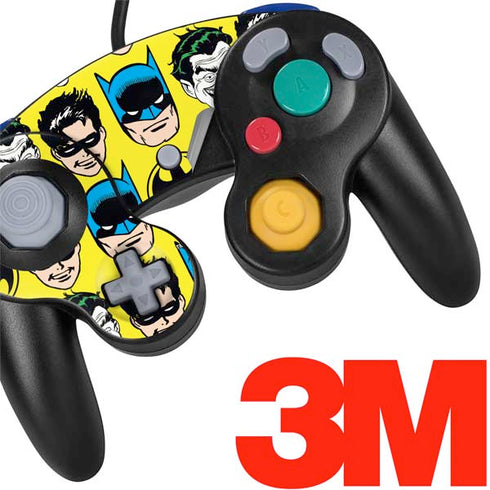 DC Comics Batman Vintage Character Pattern - Joker and Robin Nintendo GameCube Controller Skin