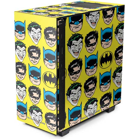 DC Comics Batman Vintage Character Pattern - Joker and Robin NZXT H510 Compact ATX Mid-Tower Case Skin